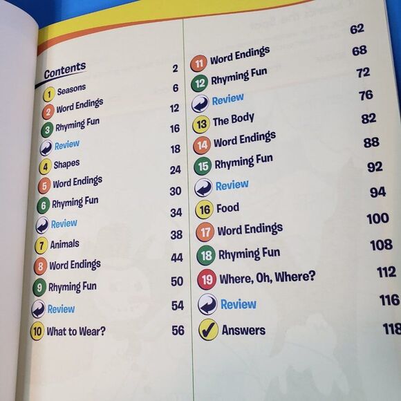 Sylvan Kindergaten Preschool Workbooks Word Game Reading Readiness PB Homeschool - Picture 7 of 13